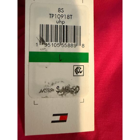 NEW Tommy Hilfiger Diagonal Graphic Hoodie Women’s Large Pink TP10918T-UHP - Picture 3 of 3